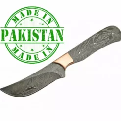 Economy - 8.75" Cape Town Skinner - Trailing Point FULL TANG DAMASCUS BLADE BLANK W/Copper Bolster