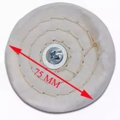 75 Mm / 3in Approx. Buffing Wheel (T-Mop) - 6mm Arbor -3 Pack