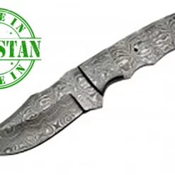 Economy - 8" Black Foot Bowie FULL TANG DAMASCUS BLADE BLANK W/Bolster And Finger Groove Handle