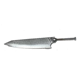* VG10 Hidden Tang - Rain Drop Pattern - 8" Cut Chef Knife - VG10 Damascus