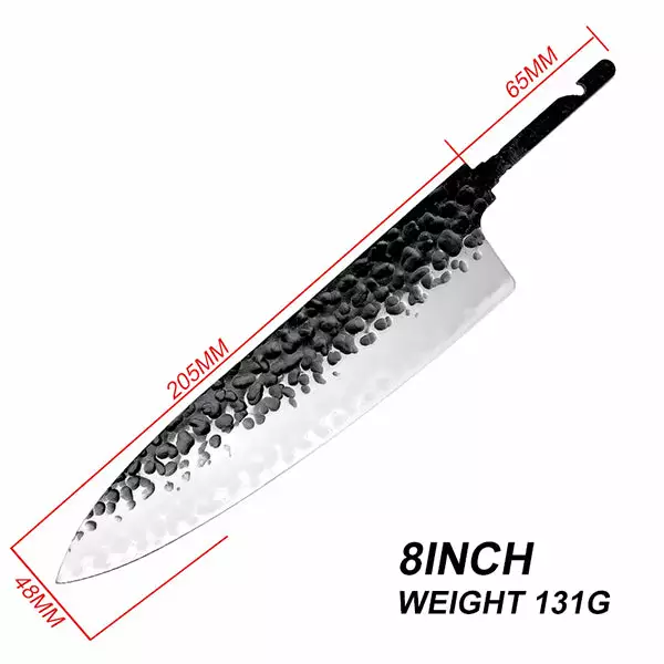 Japanese Style Chef Knife 8" - Damascus AUS10 3 Layer- Hidden Tang - 2 Japanese Style Chef Knife 8" - Damascus AUS10 3 Layer- Hidden Tang - - Image 2