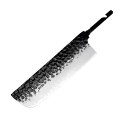 Japanese Style Nakiri Knife 7" - Damascus AUS10 3 Layer- Hidden Tang -