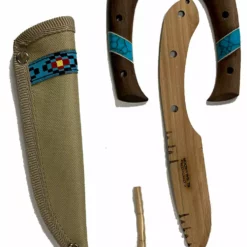 * Blue River Wooden Knife Kit - Fixed Blade With Sheath