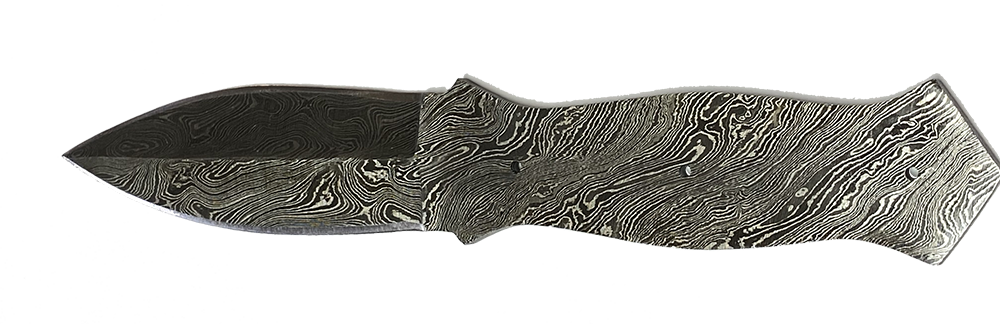 Economy - Big D Boot Knife Damascus Blank 2 Economy - Big D Boot Knife Damascus Blank - Image 2