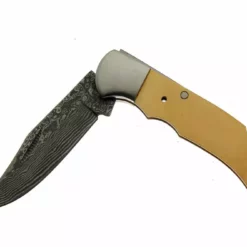 Damascus San Mai Lock Back Folder - Buck Horn -tools Sales Shop Buck Horn5
