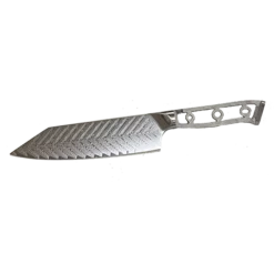 * VG10 Feather Pattern - Bunka Knife Blank - 12" OAL 7" Cut