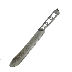 * VG10 Raindrop Pattern - Butcher Knife Blank - 14.25" AOL - VG10 Damascus