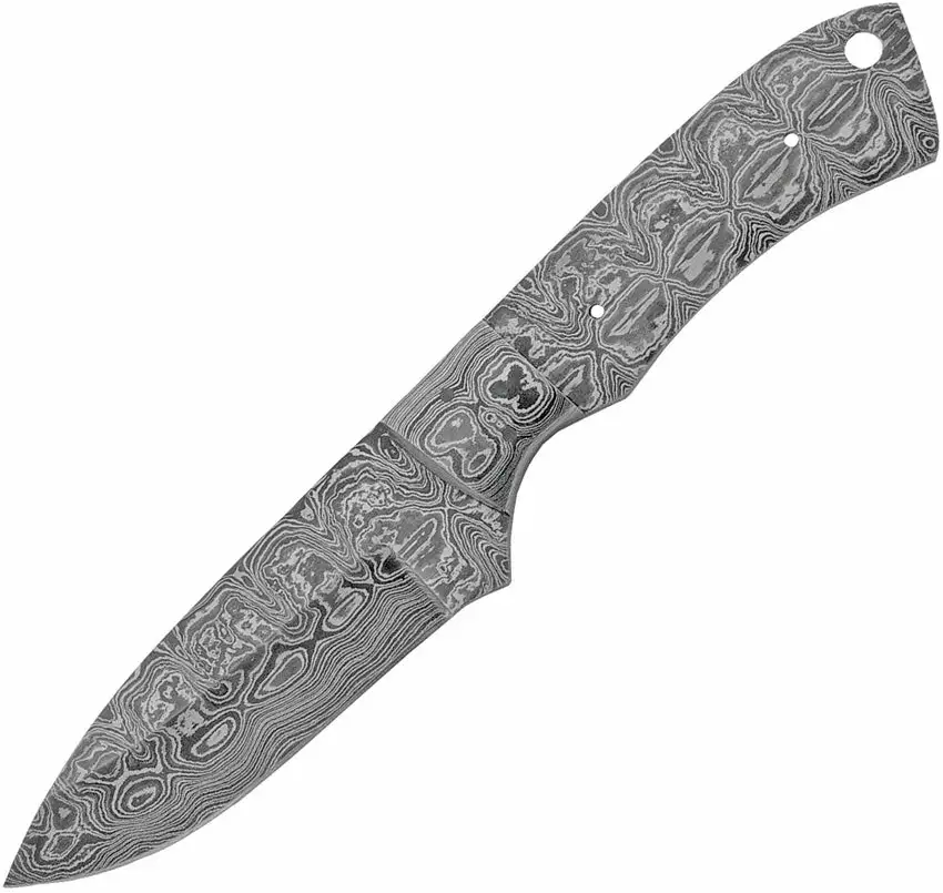 Economy - 8.25" Camp Knife Full Tang Damascus Blade Blank W/Bolster 2 Economy - 8.25" Camp Knife Full Tang Damascus Blade Blank W/Bolster - Image 2