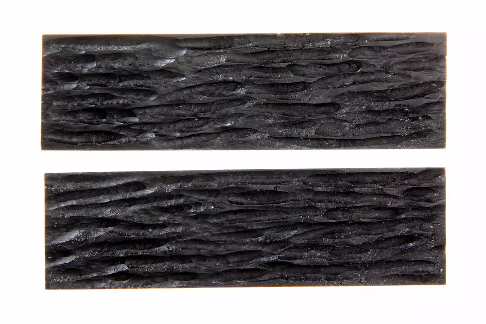 Knife Scales - Synthetic Buffalo Horn Carved 1 Knife Scales - Synthetic Buffalo Horn Carved