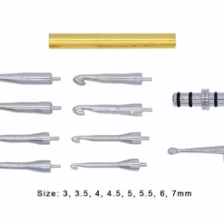 Crochet Hook Set - 8 Pc - 3/8" Tube - Chrome -tools Sales Shop Chromeset