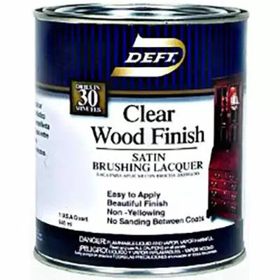 Lancaster Deft Clear Wood Brush-on Lacquer - Quart - Satin 1 Lancaster Deft Clear Wood Brush-on Lacquer - Quart - Satin