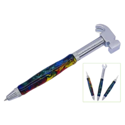 Hammer - FS Tool Ball Point Pen Kit - Chrome (Hammer, Wrench, Screw Driver & Pen)