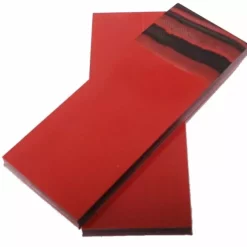 Knife Scales - G10 Red & Black - 4" X 1 1/2" X 1/4"