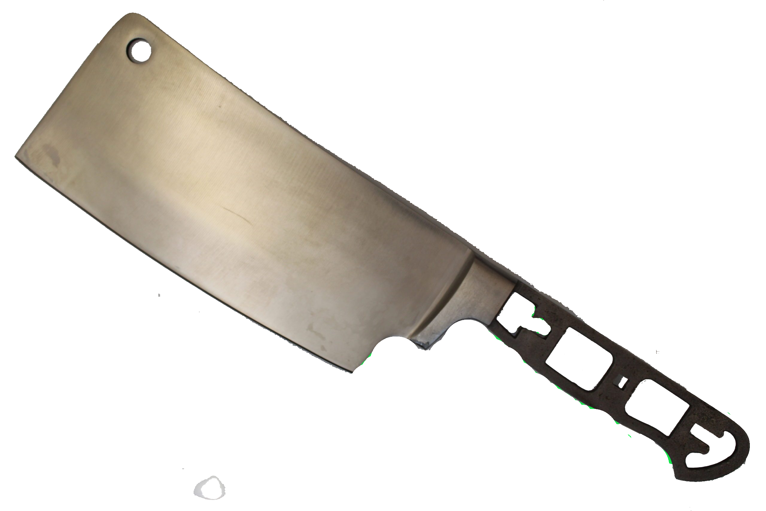 ** Bolster - Cleaver - Gein Cleaver Knife Blank With Bolster & Skeletonized Handle - Satin 1 ** Bolster - Cleaver - Gein Cleaver Knife Blank With Bolster & Skeletonized Handle - Satin