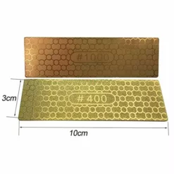 Wood World Titanium Gold Diamond Card File Set - 400 Grit & 1000 Grit On One Card - 3.94" X1.18"