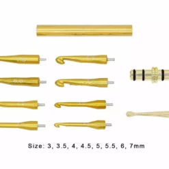 Crochet Hook Set - 8 Pc - 3/8" Tube - Gold -tools Sales Shop Gold fbe0ddb7 553a 4731 b9bd 84d286b0abb8
