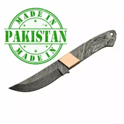 Economy - 9" GunSite Skinner - DAMASCUS BLADE With Copper Bolster