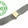 Economy - 8.7" Ft Griffin FULL TANG DAMASCUS BLADE BLANK W/Brass Bolster 2 Economy - 8.7" Ft Griffin FULL TANG DAMASCUS BLADE BLANK W/Brass Bolster -tools Sales Shop Hide Skinner 2