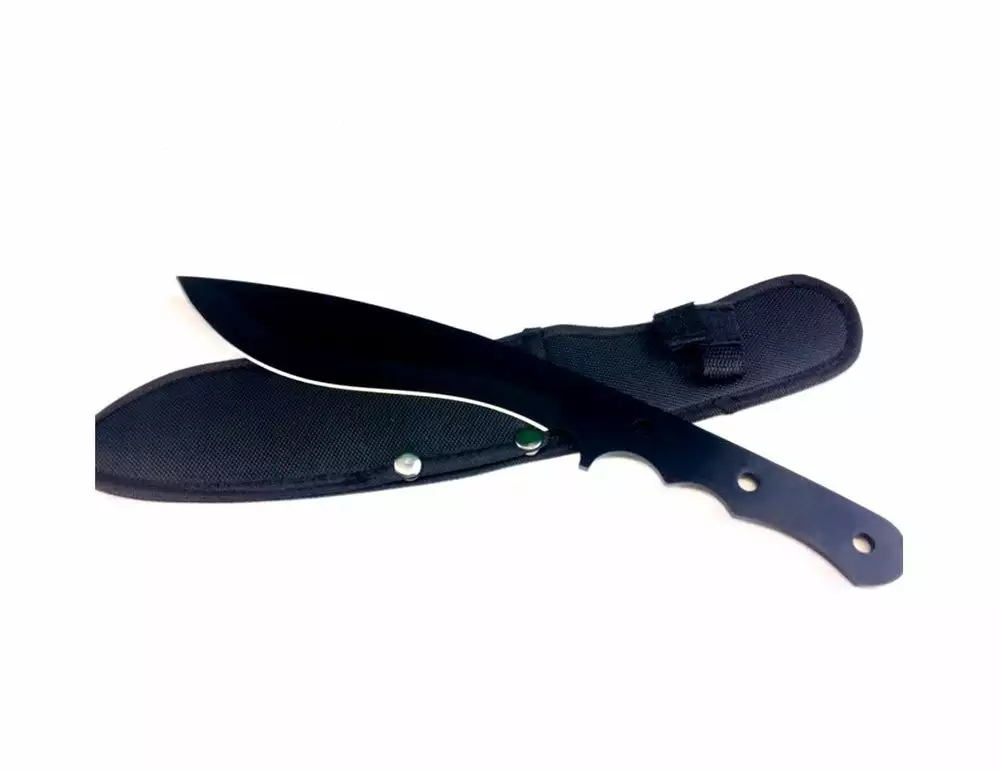 Jungle Bowie Extreme W/ Baked On Black Finish & Nylon Sheath 1 Jungle Bowie Extreme W/ Baked On Black Finish & Nylon Sheath