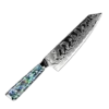 Awabi Kiritsuke Knife - Complete Knife With Abalone In Resin Handles And Mosaic Pin - AUS-10 Damascus Steel -tools Sales Shop Kiritpng480x480