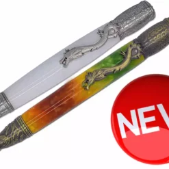 Komodo Dragon Pen Kit - Single Tube- Antique Nickle & Antique Polish Brass