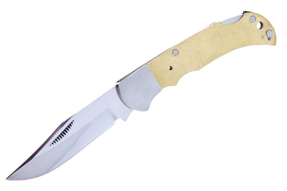 Buck Horn Lock Back Folder - 9CR14 Stainless Steel 1 Buck Horn Lock Back Folder - 9CR14 Stainless Steel