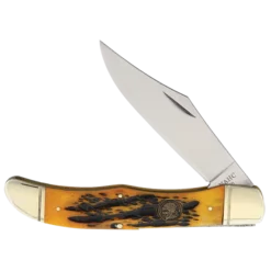 North American Hunting Club- Folding Hunter Bone Handle - Stainless Steel