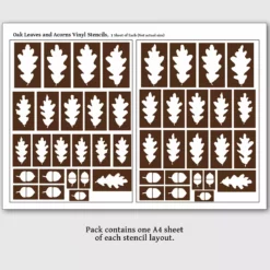 Artistâ€™s Vinyl Stencils -Oak Leaves & Acorns -tools Sales Shop OakLeavesThumb.jpg2