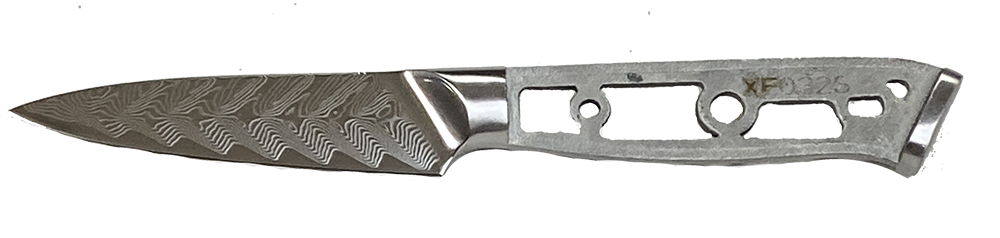 * VG10 Feather Pattern - Paring Knife Blank - 7.5" OAL - 3.5" Cut 2 * VG10 Feather Pattern - Paring Knife Blank - 7.5" OAL - 3.5" Cut - Image 2