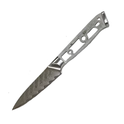 * VG10 Feather Pattern - Paring Knife Blank - 7.5" OAL - 3.5" Cut