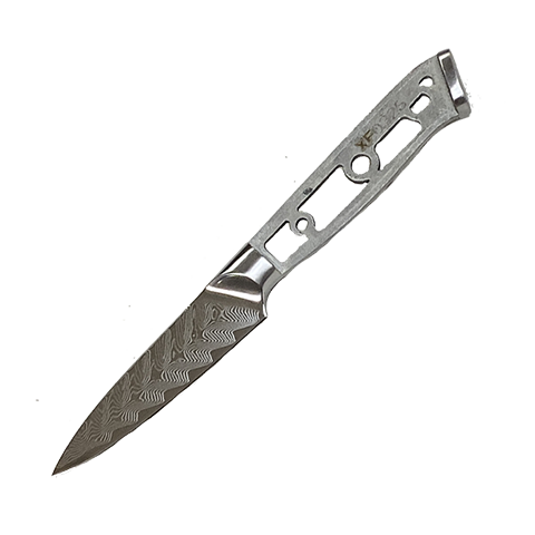 * VG10 Feather Pattern - Paring Knife Blank - 7.5" OAL - 3.5" Cut 1 * VG10 Feather Pattern - Paring Knife Blank - 7.5" OAL - 3.5" Cut
