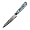Awabi Utility Knife - Complete Knife With Abalone In Resin Handles And Mosaic Pin - AUS-10 Damascus Steel -tools Sales Shop ParingAbalone480x480