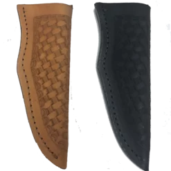 Knife Sheath Tooled Leather - SH525 - 1 1/2" Opening And A 5 1/4" Length - Hand Made In USA