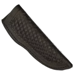 Knife Sheath Leather - SHWW600 - DBBW - 1.5" Opening And A 5" Length -Dark Brown - Basket Weave
