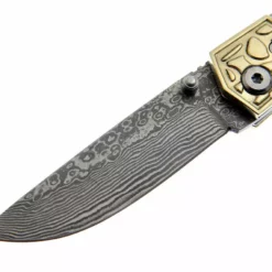 Damascus Folder Brass Bolster - Aztec -tools Sales Shop SMC15 5b