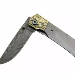 Damascus Folder Brass Bolster - Aztec -tools Sales Shop SMC15 6b