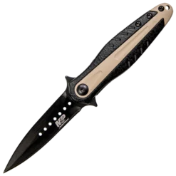 Smith & Wesson Dagger Linerlock - Tan With Black Blade Stainless Steel