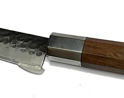 **Knife Scales - Hidden Tang - 90% Finished Octagonal Handles - Stabilized Wood With Silver Colored Metal Band -tools Sales Shop Silcapwood2600x200