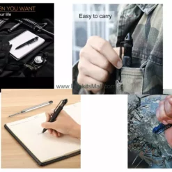 SOCOM Tactical Pen With Glass Breaker And Self Defense Tip - Black Aluminum -tools Sales Shop Socom3