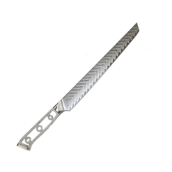 * VG10 Feather Pattern - Sujihiki Knife Blank - 15.25" OAL 10.5" Cut