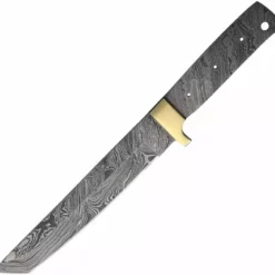 Economy - Tanto W/ Brass Bolster 12.25" Overall - Damascus