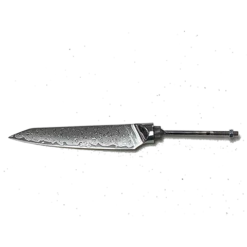 * VG10 Hidden Tang - Rain Drop Pattern - 5" Utility Knife - VG10 Damascus