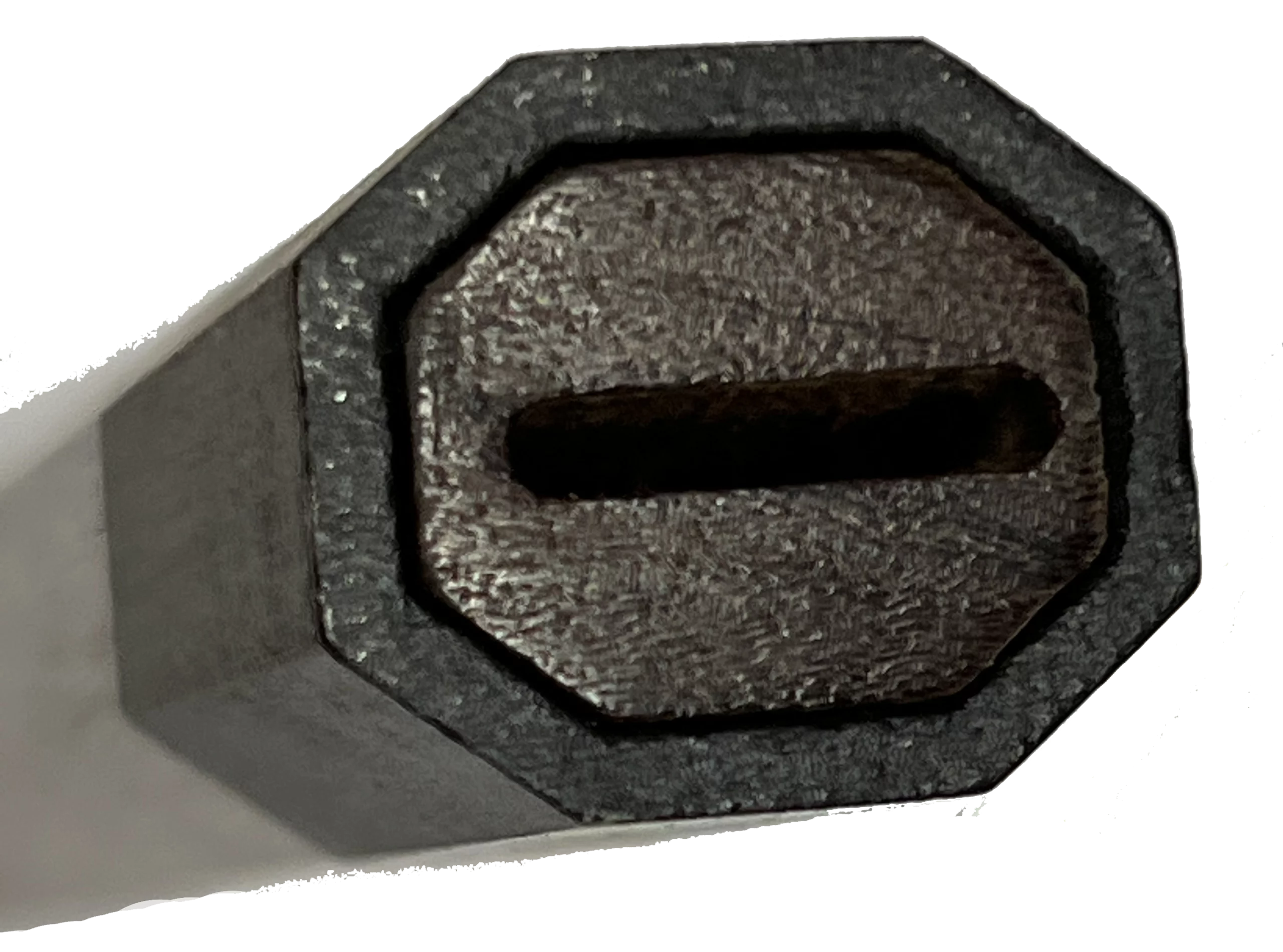 **Knife Scales - Hidden Tang - 90% Finished Octagonal Handles - Stabilized Wood With Black Metal Band 2 **Knife Scales - Hidden Tang - 90% Finished Octagonal Handles - Stabilized Wood With Black Metal Band - Image 2