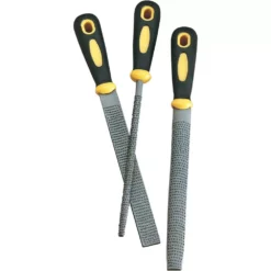 Wood Rasp Set 3 Pc With Rubber Handles 12" Length