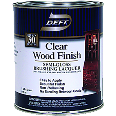 Lancaster Deft Clear Wood Brush-on Lacquer - Quart - Semi Gloss 1 Lancaster Deft Clear Wood Brush-on Lacquer - Quart - Semi Gloss
