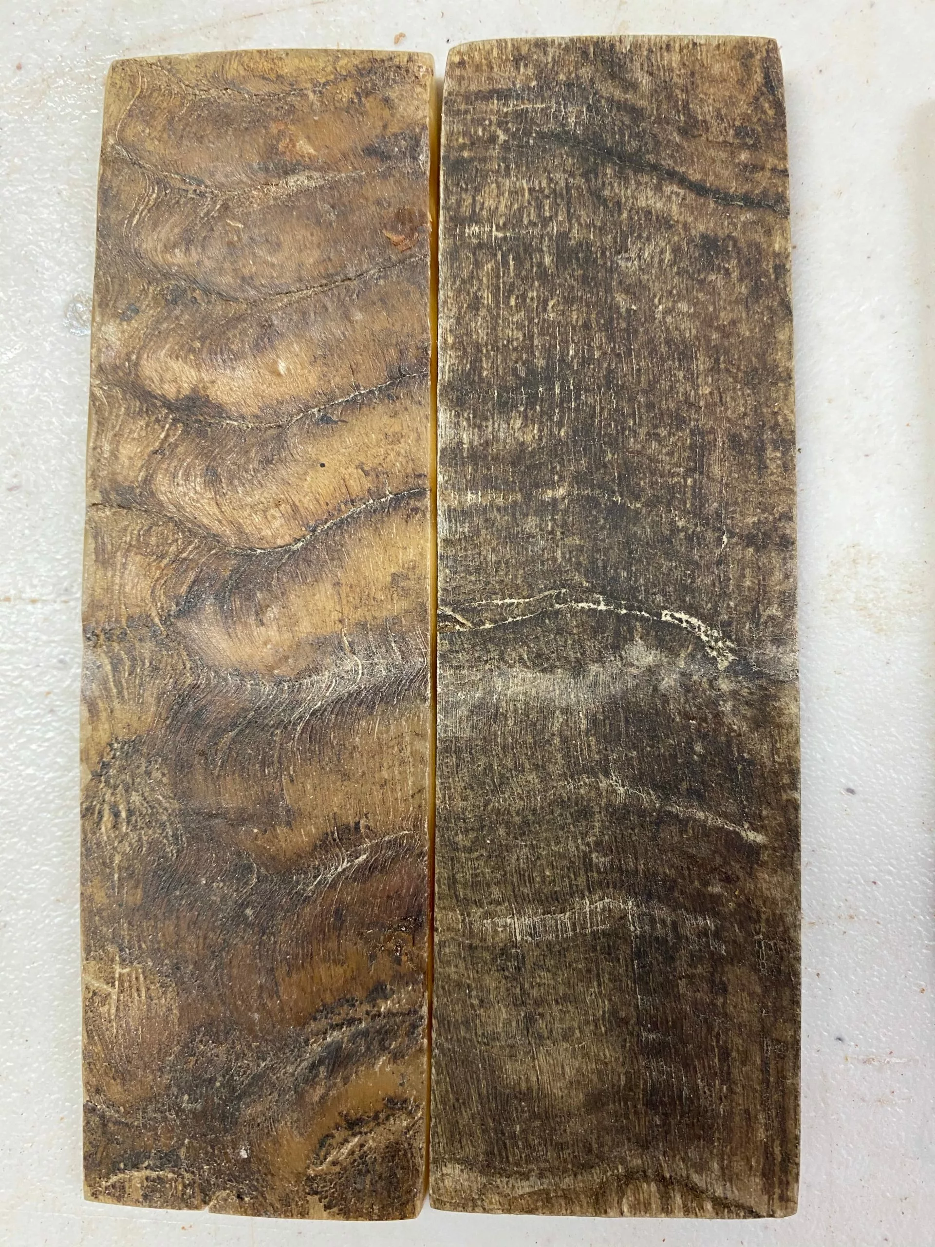 Himalayan Ram Horn Knife Scales 2 Himalayan Ram Horn Knife Scales - Image 2