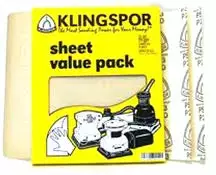 Klingspor 9x11 Sand Paper Sheets 25 Pack 80-2,000 Grit