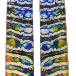 Knife Scales - Clear Acrylic Knife Scales Over UV Printed Mammoth Tooth T-2