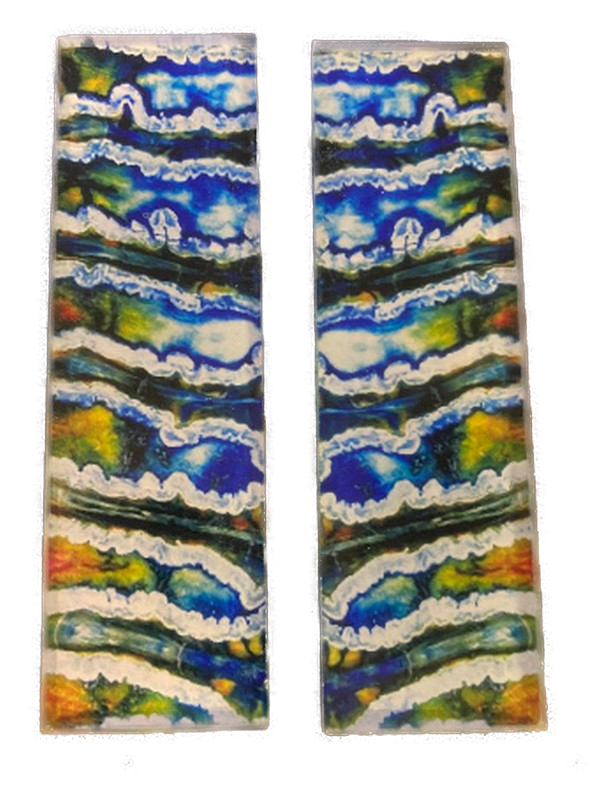 Knife Scales - Clear Acrylic Knife Scales Over UV Printed Mammoth Tooth T-2 1 Knife Scales - Clear Acrylic Knife Scales Over UV Printed Mammoth Tooth T-2