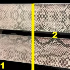 Knife Scales - Acrylic & Real Python Snake Skin Scales (pair) 5" Long X 1 1/2" Wide X 1/4" Thick -tools Sales Shop snake2